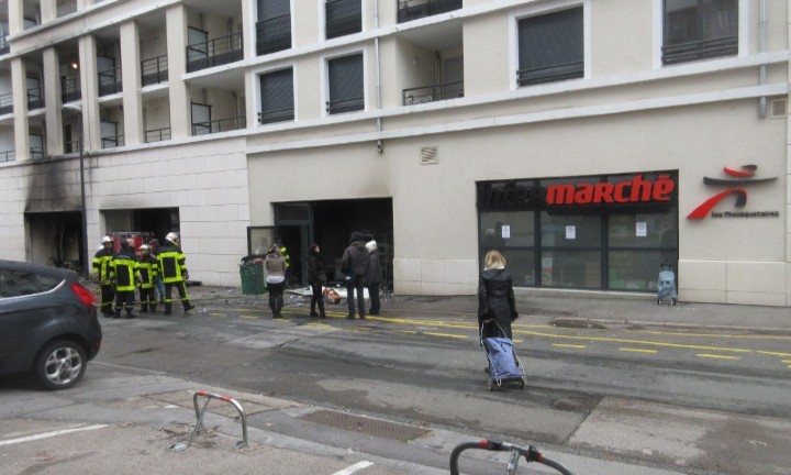 réouverture suite incendie Intermarché